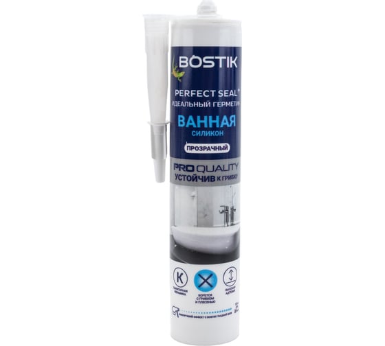 Изображение товара Идеальный герметик Bostik Perfect Seal Ванная Силикон прозрачный, 280 мл BOK212793P