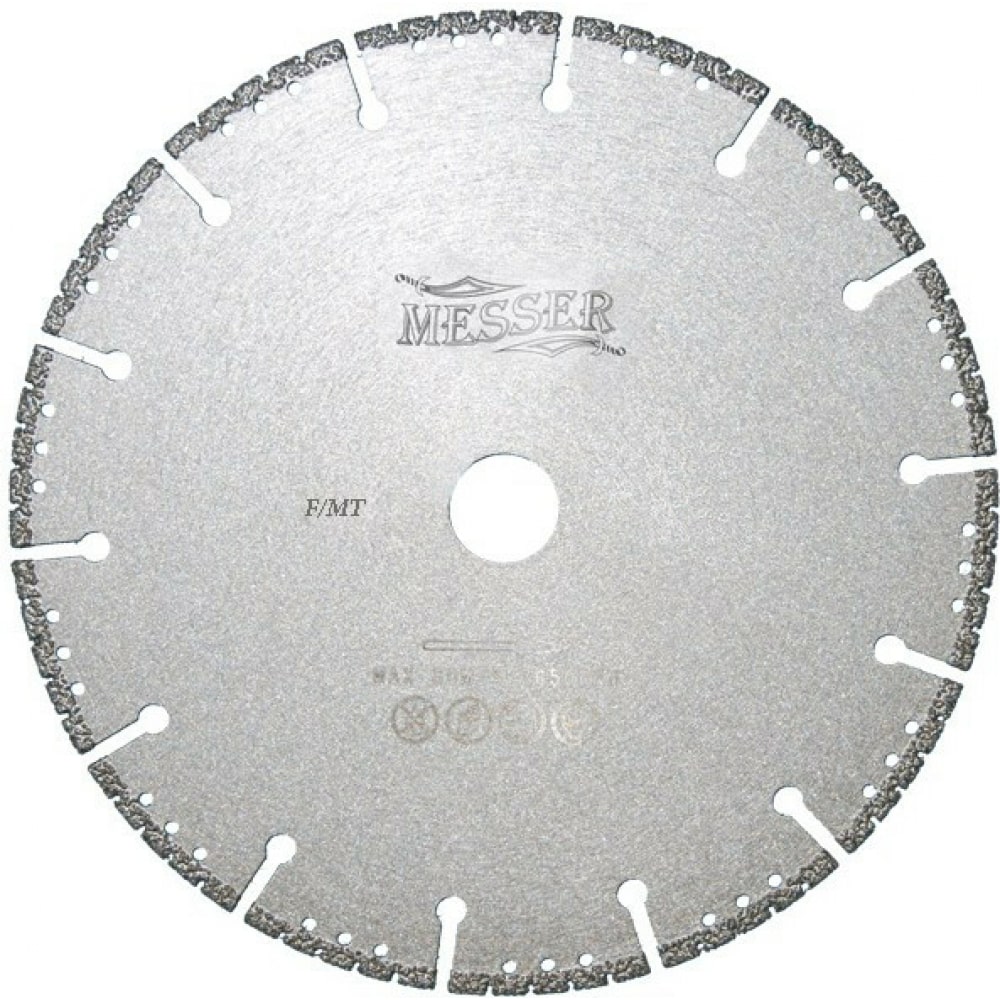 Вакуумный алмазный диск по металлу MESSER диск по дереву для объемно фигурных работ messer