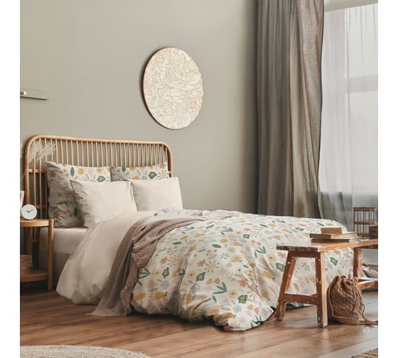 Изображение товара Комплект постельного белья Волшебная Ночь Daisy поплин, евро, с наволочками 70/70 786731