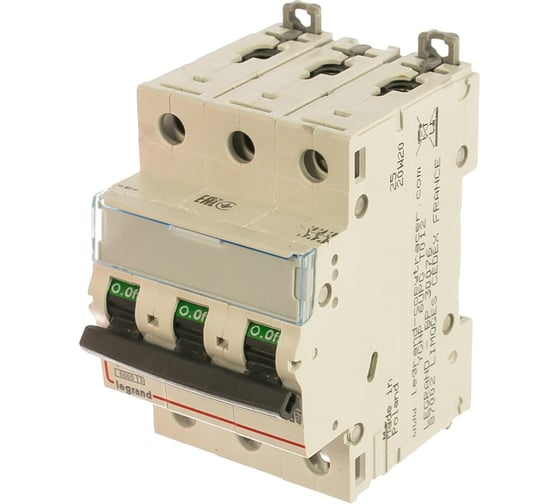 Изображение товара Автоматический выключатель 3п C 32А DX3-E 6кА Leg Legrand 407294 1009874