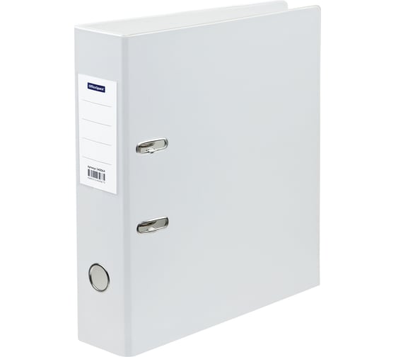 Изображение товара Папка-регистратор OfficeSpace 70 мм, ПВХ, с карманом на корешке, белая 340064