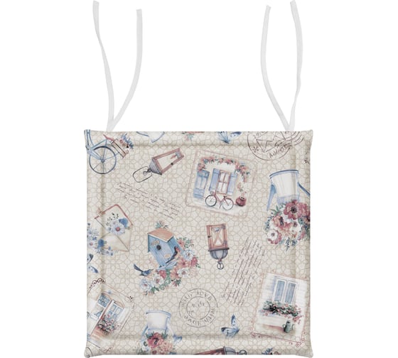 Изображение товара Подушка для стула Самойловский Текстиль хлопок 100% 40x40 см История открыток 762777