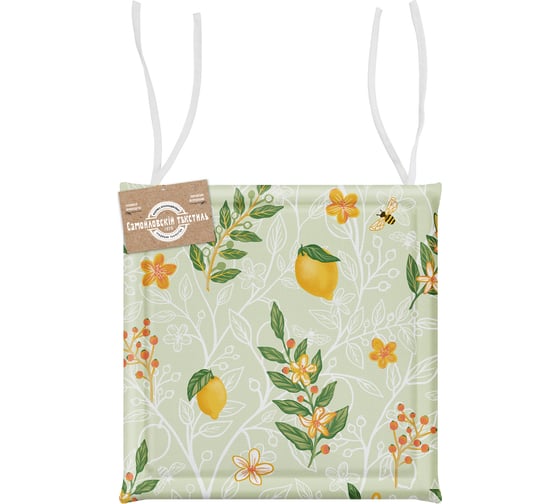 Изображение товара Подушка для стула Самойловский Текстиль хлопок 100% 40x40 см Лимонный сад 765778