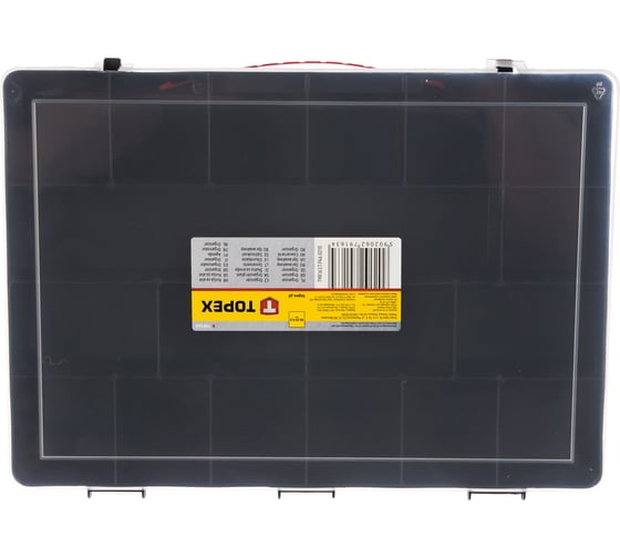 Изображение товара Органайзер большой 36 x 25 x 5,5 см пластмассовый 18 отделений TOPEX 79R163