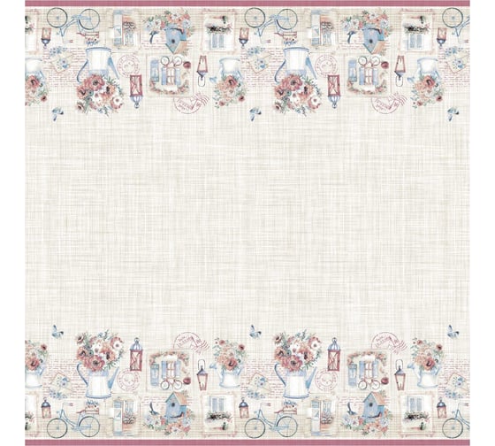 Изображение товара Скатерть Самойловский Текстиль хлопок 144x144 см История открыток 762770