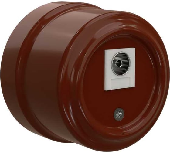 Изображение товара TV (SAT) розетка Мезонинъ оконечная, цвет - коричневый, серия "аврора", тм GE70322-04