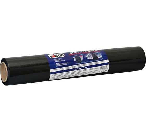 Изображение товара Стрейч пленка Unibob 23 мкм, 450 мм x 100 м, черная 253008