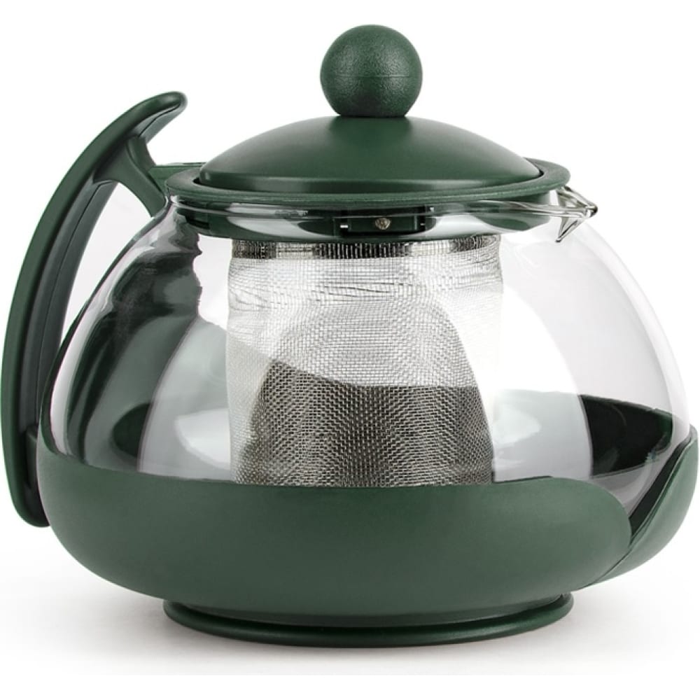 Стеклянный заварочный чайник BAROUGE чайник стеклянный заварочный вдохновение 500 мл с металлическим ситом чёрный