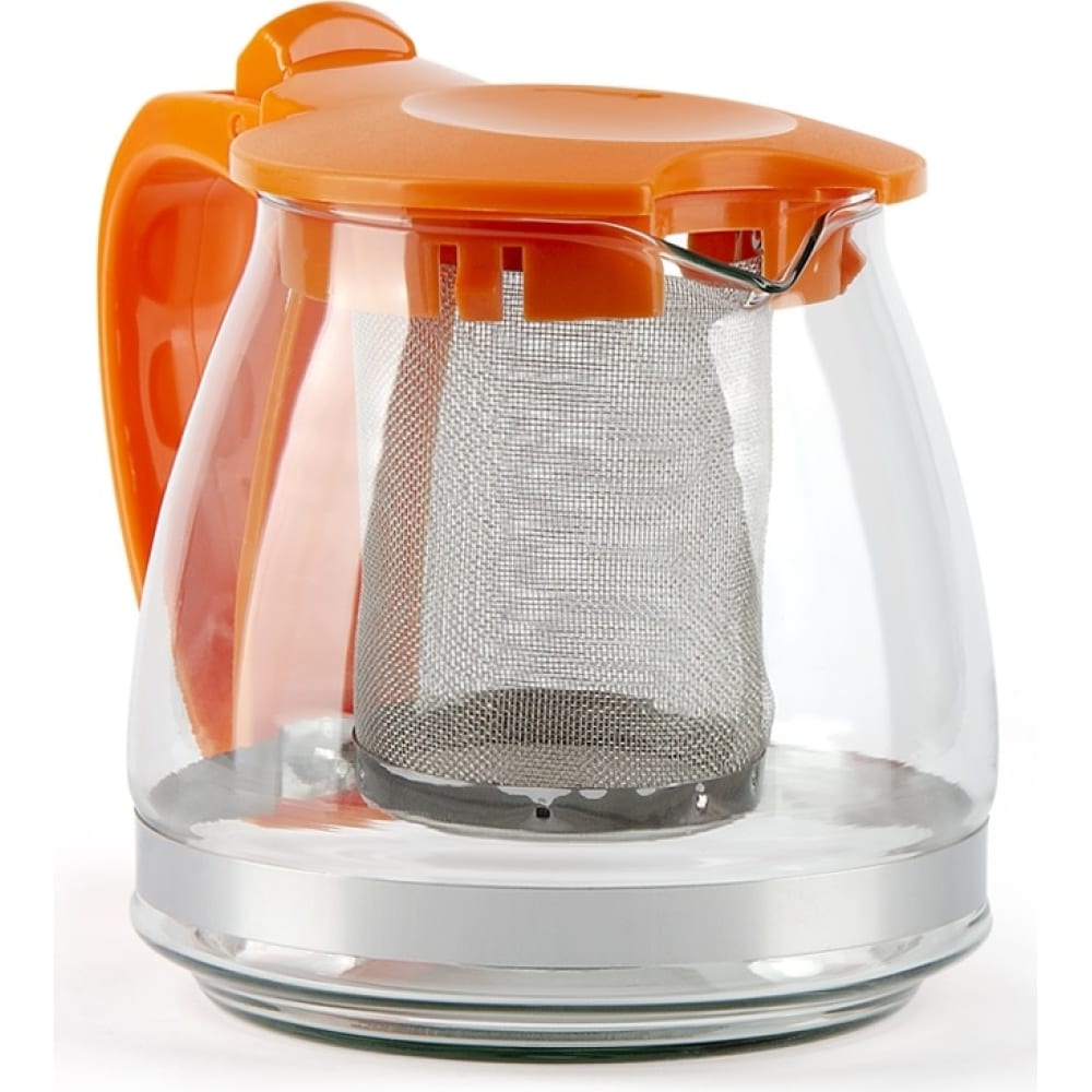 Стеклянный заварочный чайник BAROUGE - BF-502 700 мл/оранжевый/чайник