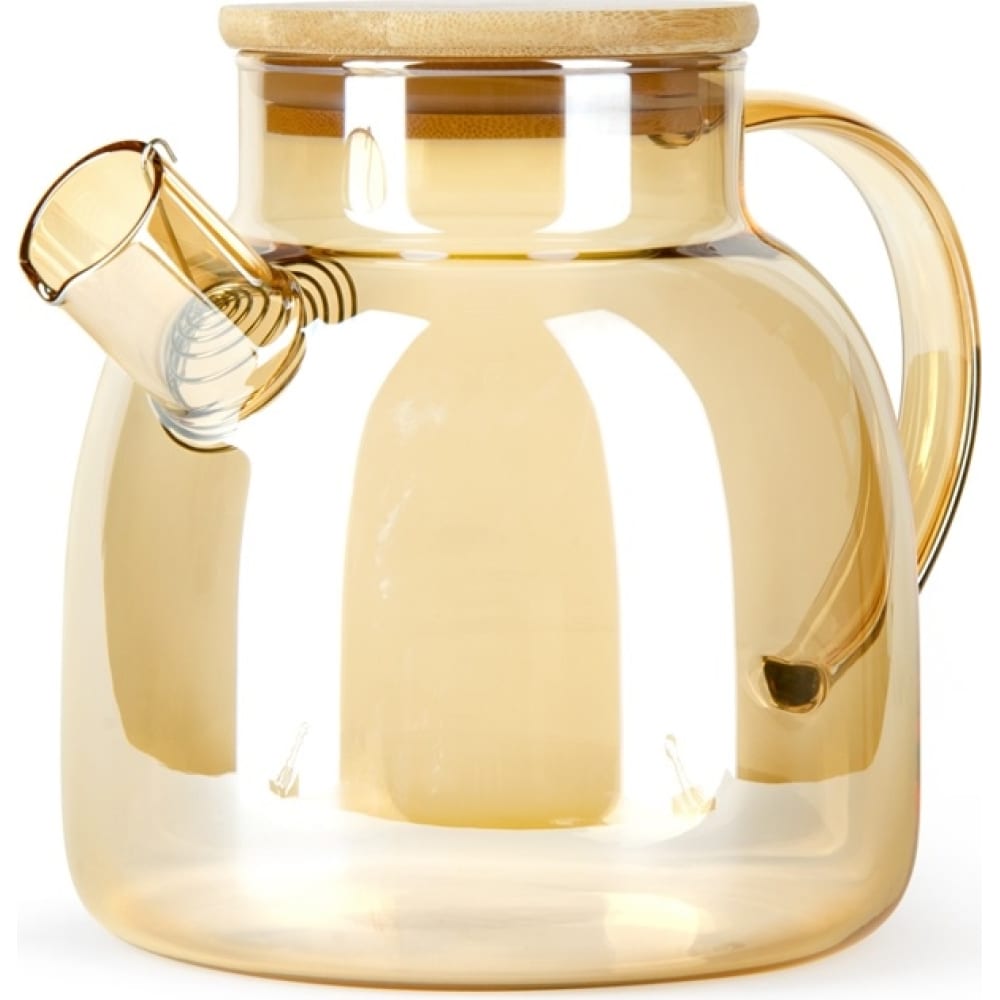 Стеклянный заварочный чайник BAROUGE, цвет прозрачный/золотой