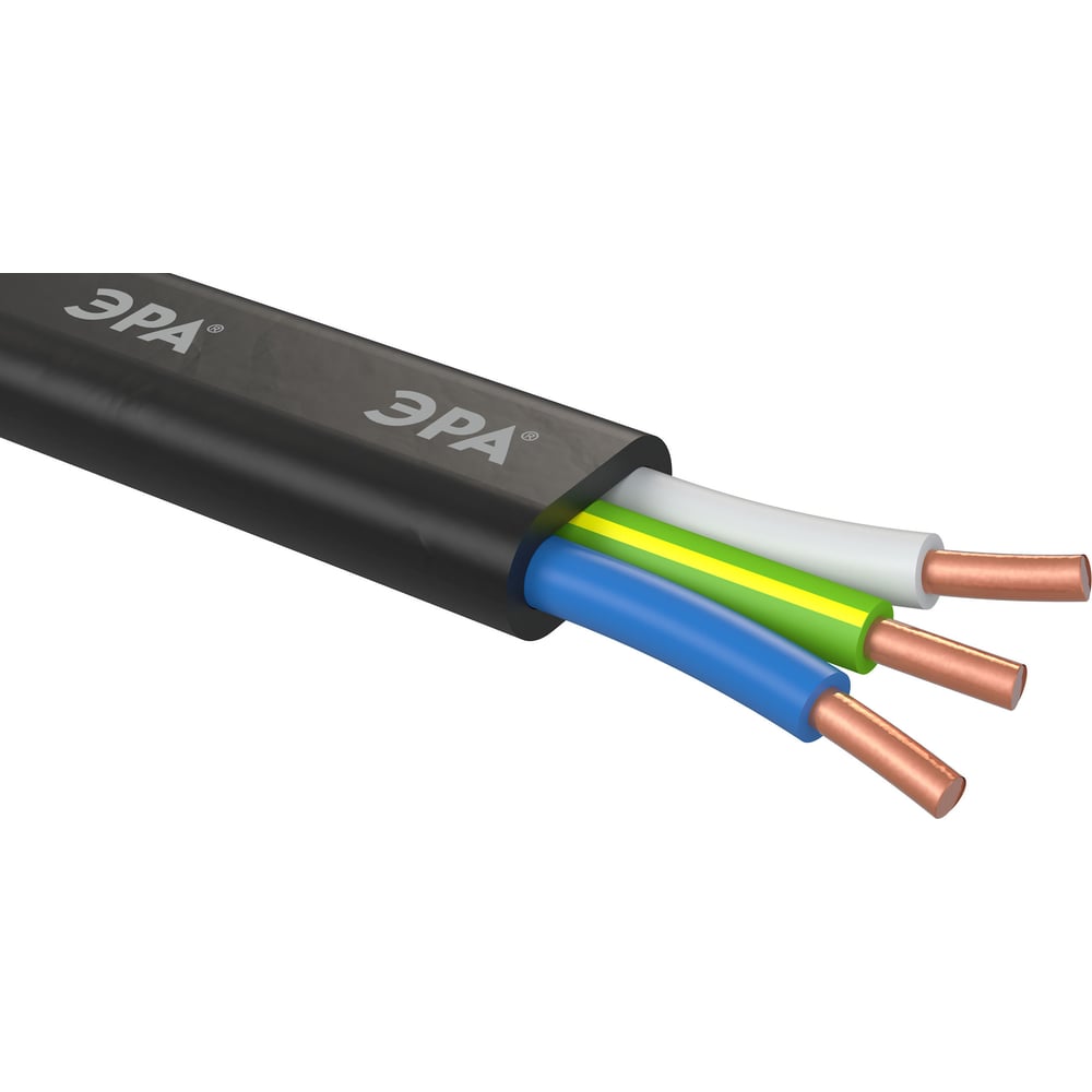 Изображение товара Кабель ЭРА ВВГПнг(А) 3x1,5 мм2 5 метров электропроводка