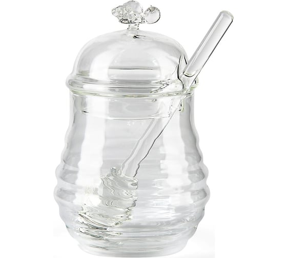 Изображение товара Стеклянная банка для меда BAROUGE BH-004/48 со стеклянной ложкой, 290 мл BH-004 290 мл/банка