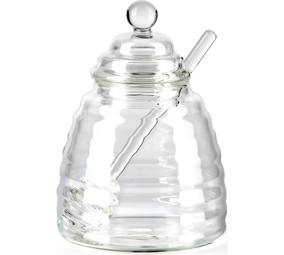 Изображение товара Стеклянная банка для меда BAROUGE BH-001/48 со стеклянной ложкой, 480 мл BH-001 480 мл/банка