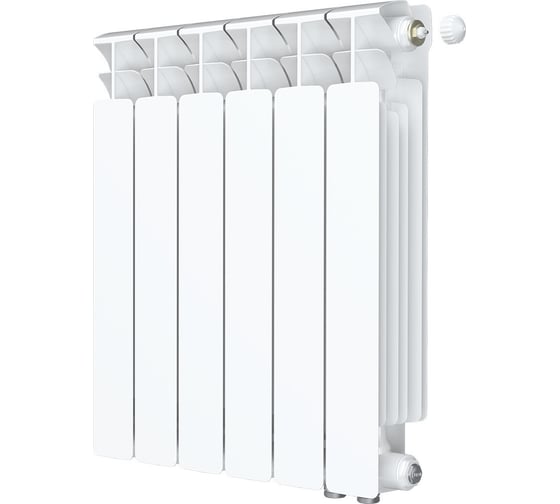 Изображение товара Радиатор биметаллический RIFAR BASE Ventil 500 06 секц. нижн. прав. R-BA-500-06-VR