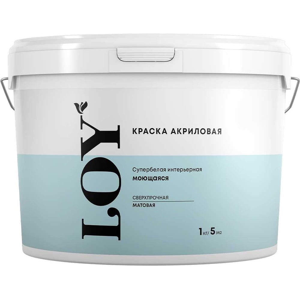 Акриловая супербелая интерьерная краска ABC FARBEN JOY 4300011 6 кг 4300011946