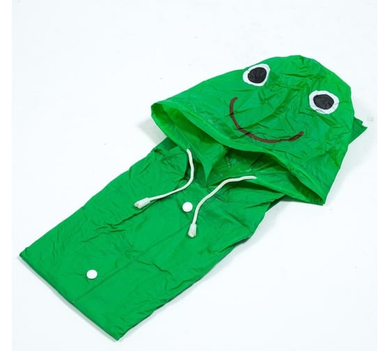 Изображение товара Детский плащ-дождевик на кнопках с капюшоном WILDMAN Лягушка ПВХ 82-002
