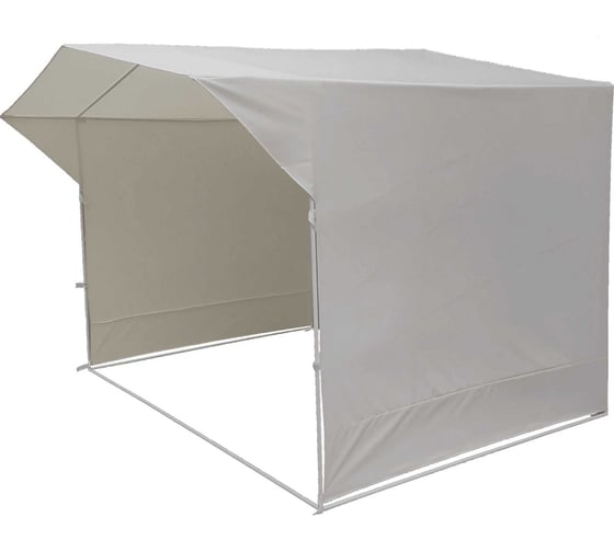 Изображение товара Палатка для промоакций и торговли МногоТентов белая с козырьком, 2x2 м 4673743313193