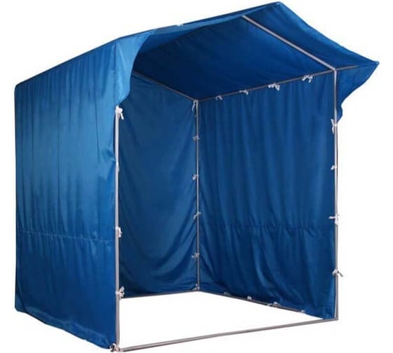 Изображение товара Палатка для промоакций и торговли МногоТентов синяя с козырьком, 2x2 м 4673743313186
