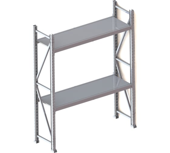 Изображение товара Стеллаж Ирбис л50 2000x500x1500 мм, 2 яруса (металлические полки) X9351198