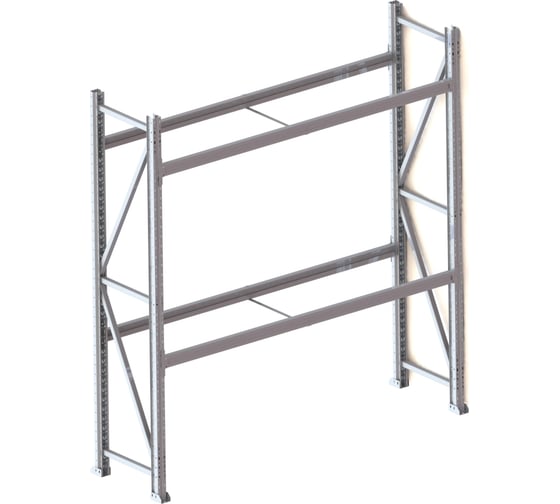 Изображение товара Каркас стеллажа Ирбис л50 2000x500x1800 мм, 2 яруса (без полок) X9537490