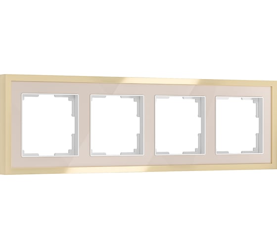 Изображение товара Рамка WERKEL на 4 поста baguette (айвори/латунь) a062783