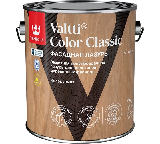 Изображение товара Лазурь Tikkurila VALTTI COLOR CLASSIC EC 2,7л 700014015