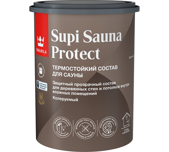 Изображение товара Состав для сауны Tikkurila SUPI SAUNA PROTECT EP п/мат 0,9л 700014050