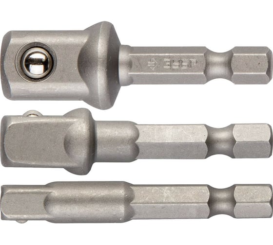 Изображение товара Набор адаптеров для торцевых головок "ЭКСПЕРТ" (3 шт.) Зубр 26756-H3