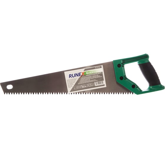 Изображение товара Ножовка по сырой древесине Runex Green 400мм прямой крупный зуб 577441