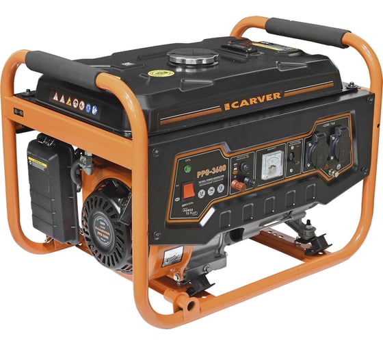 Изображение товара Бензиновый генератор CARVER PPG-3600 LT-168F-1 01.020.00003