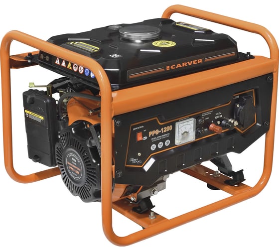 Изображение товара Бензиновый генератор CARVER PPG-1200 LT-156F 01.020.00002