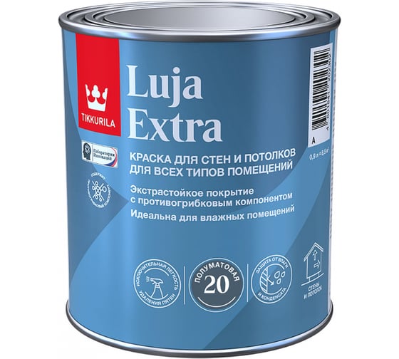 Изображение товара Экстра-стойкая краска Tikkurila LUJA EXTRA A п/мат 0,9л 700014023