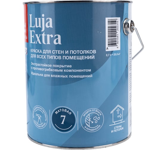 Изображение товара Экстра-стойкая краска Tikkurila LUJA EXTRA A мат 2,7л 700014018
