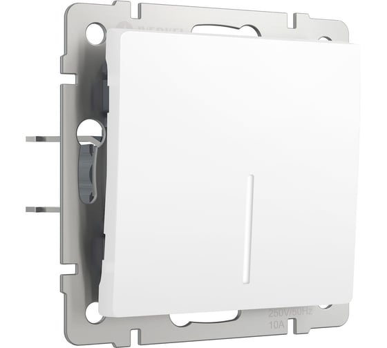 Изображение товара Одноклавишный проходной выключатель WERKELс подсветкой (белый матовый) a062400