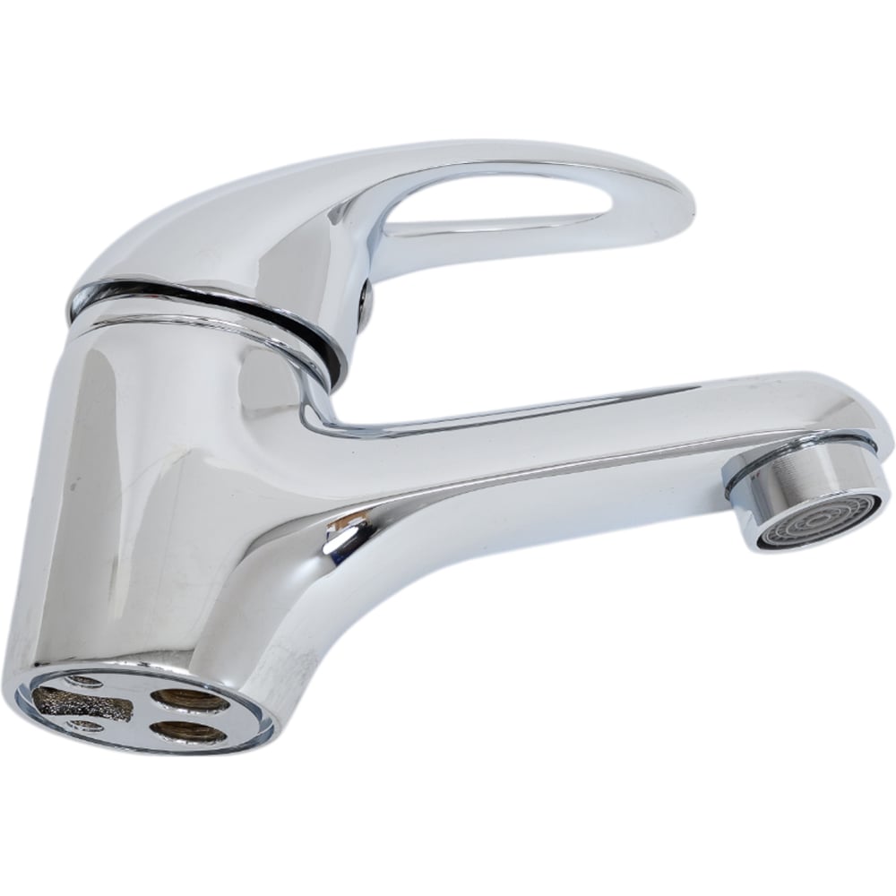 Изображение товара Современный однорычажный смеситель для умывальника Haiba hb1015 хром 30-38 мм