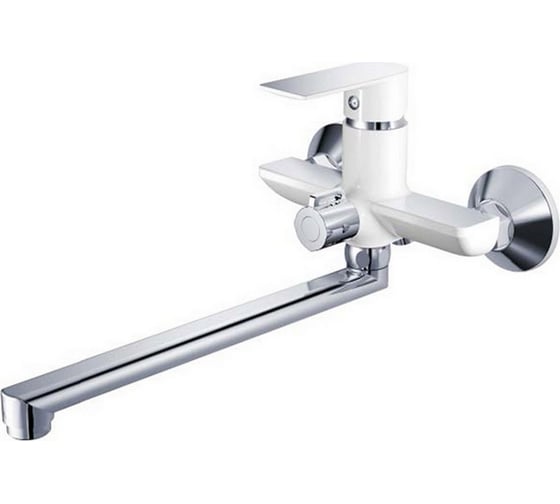 Изображение товара Смеситель для ванны и умывальника Haiba 35к hb20505-8/22505-8 l-нос белый+хром 539261