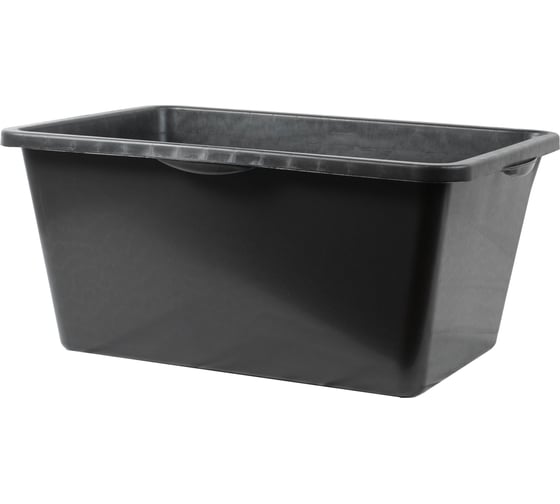Изображение товара Строительный прямоугольный таз КЭС черный, 40 л 13000004