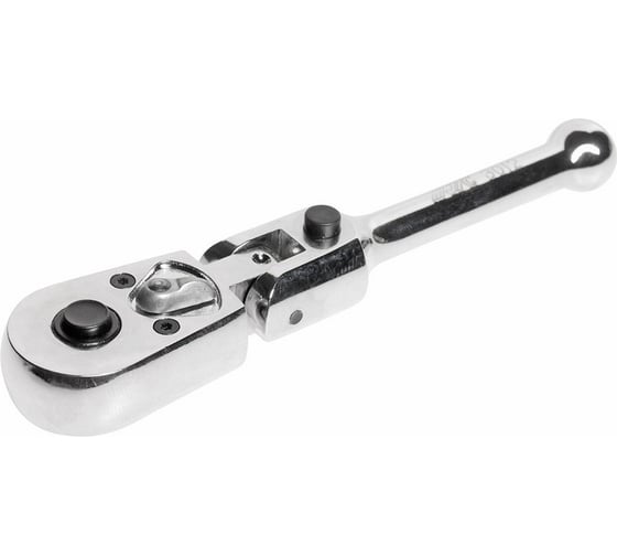 Изображение товара Шарнирный укороченный ключ-трещотка с фиксацией 1/4", 124мм JTC-3012