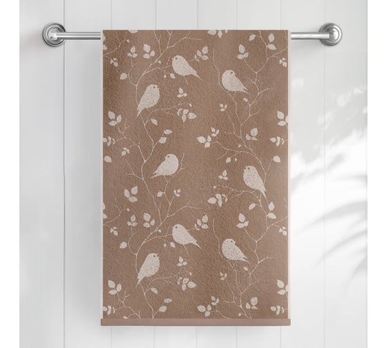 Изображение товара Махровое полотенце Самойловский Текстиль 70/140 Форест 3 Мокко/светло-бежевое, 420 г/м2 761503