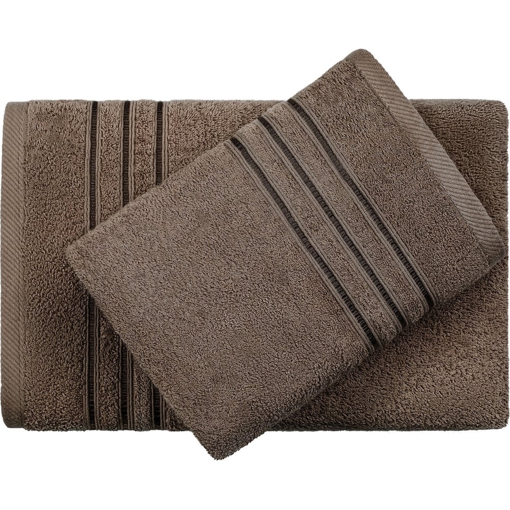 полотенце махровое bravo 70x130 см коричневый Махровое полотенце Самойловский текстиль