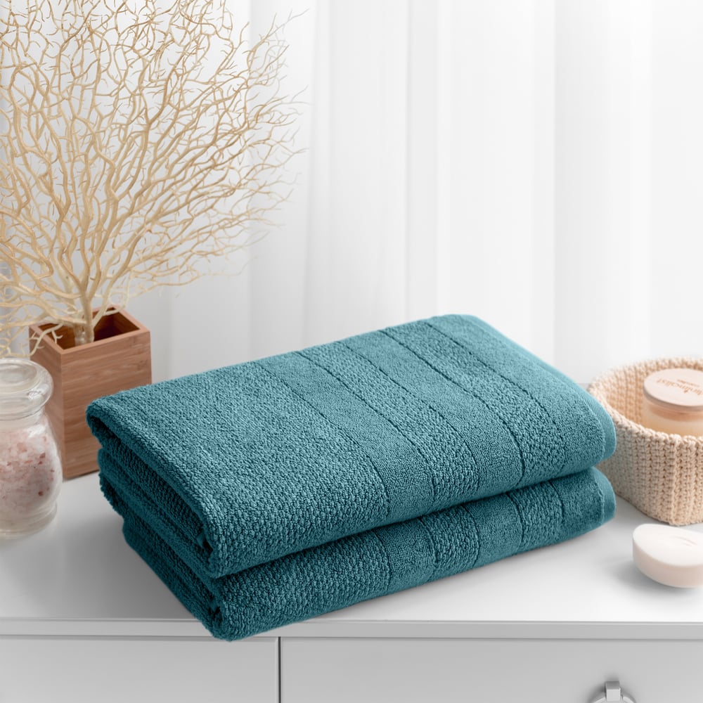 Изображение товара Набор махровых полотенец Verossa Milano 4 шт 70x140 и 50x90 см Темно-бирюзовые