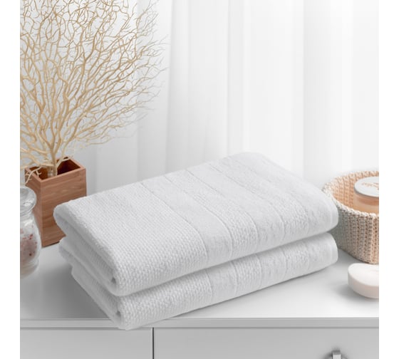 Изображение товара Набор махровых полотенец Verossa Milano Белый, 50x90 см, 70x140 см, 500 г/м2 746405