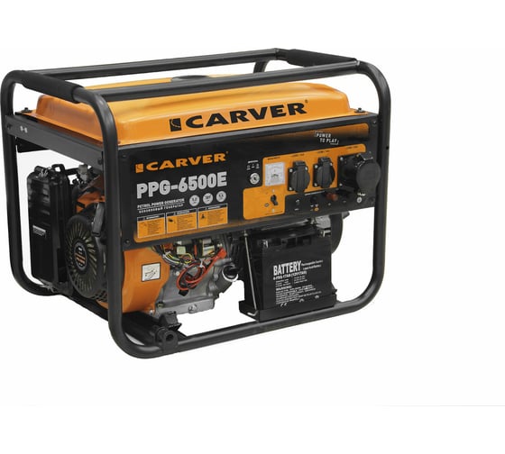 Изображение товара Бензиновый  генератор CARVER PPG-6500Е LT-188F 01.020.00005