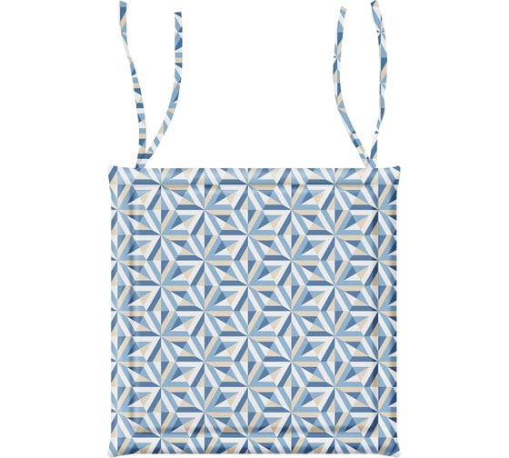 Изображение товара Подушка для стула Verossa 40/40 Ромбы голубые хлопок 100% 774792