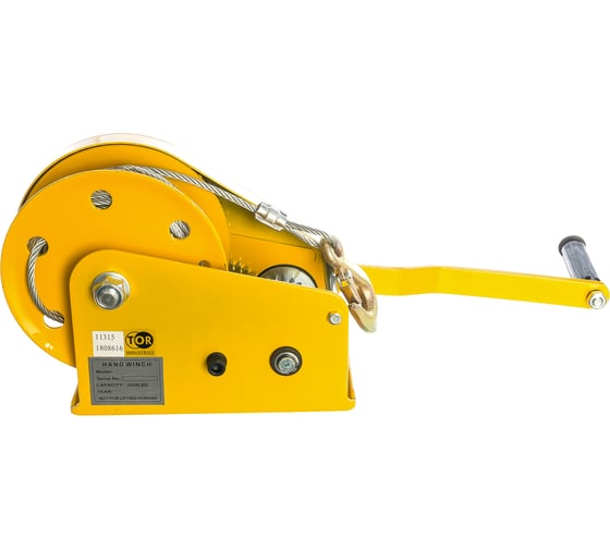 Изображение товара Ручная барабанная лебедка TOR ЛБ-2600 (BHW) г/п 1,0 т, длина троса 20 м 11315
