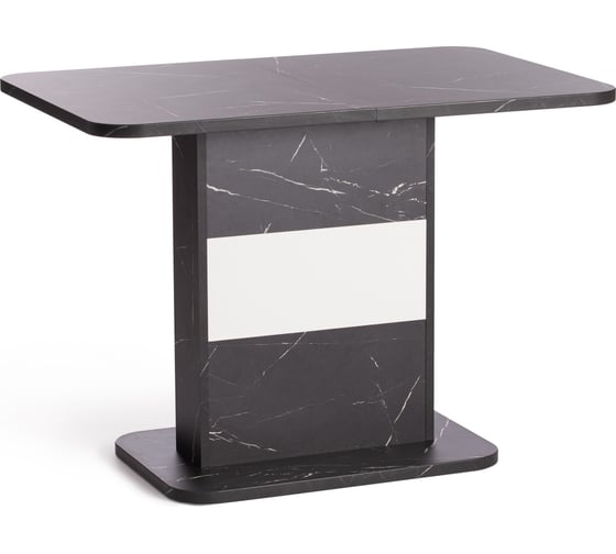 Изображение товара Обеденный стол Tetchair Smart ЛДСП, 105-140x68.6x75 см, мрамор блэк роял/белый 19264