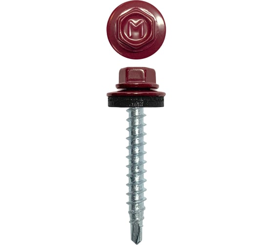 Изображение товара Кровельный саморез Daxmer 4,8x35 RAL 3005 сверло №1, 250шт 00000303921