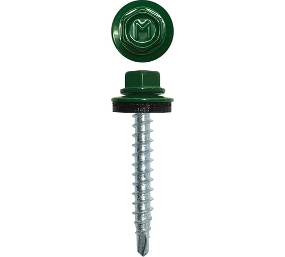 Изображение товара Кровельный саморез Daxmer 4,8x35 RAL 6005 сверло №1, 250 шт 00000303932