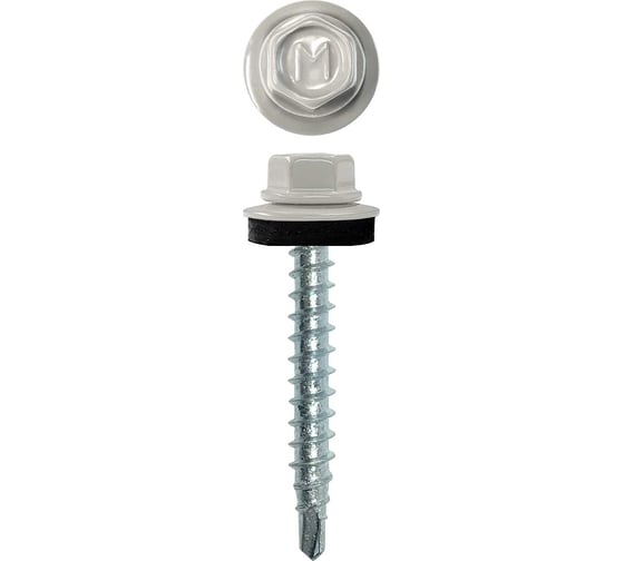 Изображение товара Кровельный саморез Daxmer 4,8x35 RAL 7004 сверло №1, 250 шт 00000303939