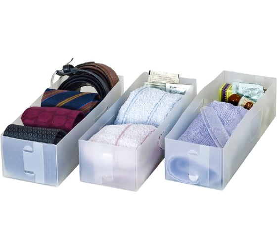 Изображение товара Набор коробов для хранения HANDY HOME 3 шт., 350х105х80 мм ES-30